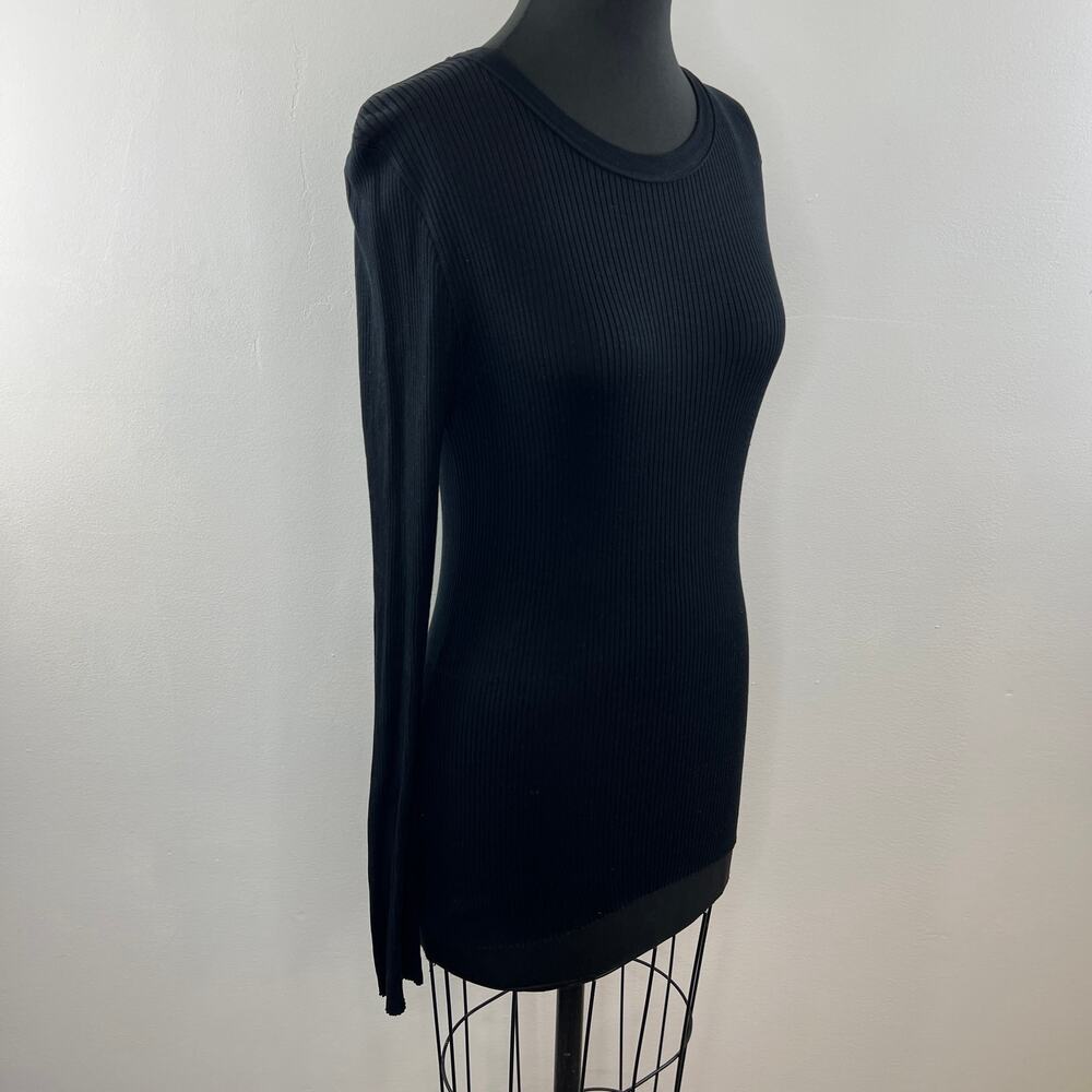 HUGO by Hugo Boss Black Ribbed Long Sleeve Round Neck Pullover Sweater Size M - Picture 3 of 6